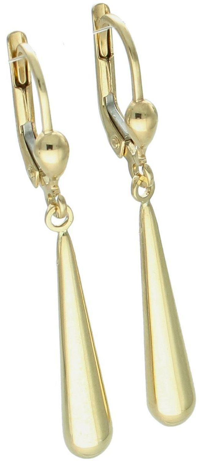 Delikatne kolczyki damskie ze złota próby 585 w kształcie smukłych sopelków. Długość 4 cm, zapięcie angielskie. Elegancja i subtelny styl w jednym.1.jpg